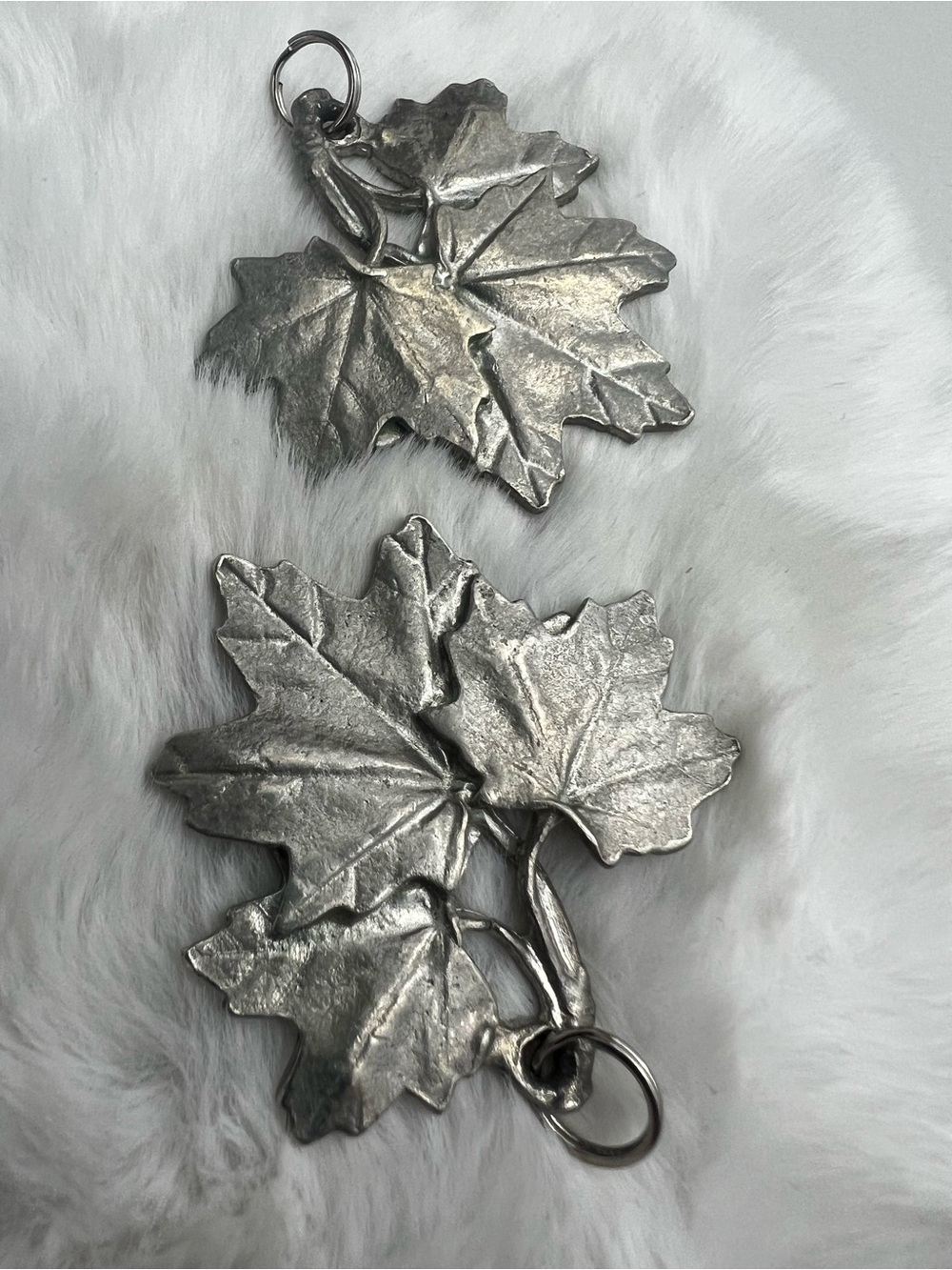 Amos Pewter Canada 2004 Maple Leaf Accents Crafting Set - Pair